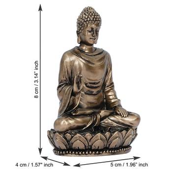 Elegant Bronze-Finish Resin Buddha Figurine 4