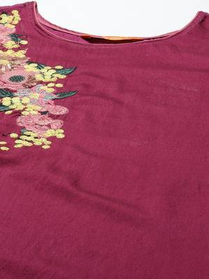 Indo Era Purple Embroidered Kurta Palazzo with Dupatta Sets 5