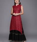 EthnoVogue Made To Measure Magenta Foil Print Patterned Kurti