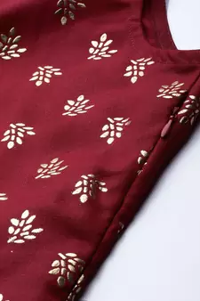 EthnoVogue Made To Measure Magenta Foil Print Patterned Kurti