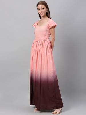 EthnoVogue Made To Measure Wine N White TENCEL Square Neck Kurti 4