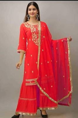Women's Kurta With sharer with chiffon dupatta  1