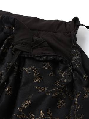 EthnoVogue Made To Measure Black Printed Skirt Set 2