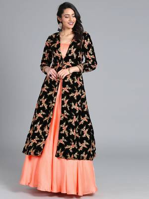 EthnoVogue Made To Measure Velvet Indowestern Set 1