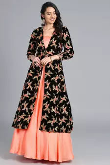 EthnoVogue Made To Measure Velvet Indowestern Set