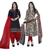 Multicolor floral print blended cotton salwar