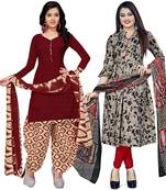 Multicolor floral print blended cotton salwar