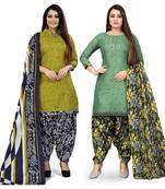 Multicolor floral print blended cotton salwar