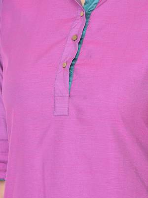 Span Purple Solid Straight Kurta 5