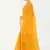 Yellow printed cotton silk saree with blouse