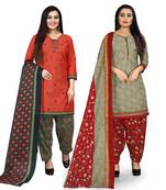 Multicolor floral print blended cotton salwar