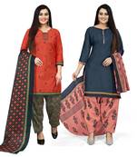 Multicolor floral print blended cotton salwar