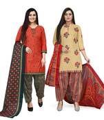 Multicolor floral print blended cotton salwar