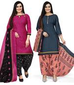 Multicolor floral print blended cotton salwar