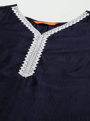 Indo Era Blue Straight Kurta Palazzo With Dupatta Set 5