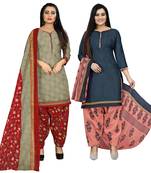 Multicolor floral print blended cotton salwar