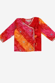 BownBee Pure Cotton Full Sleeve Jamna Set For Boys- Red