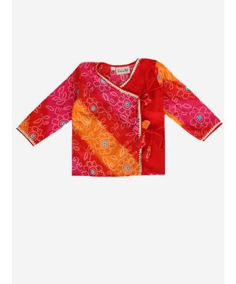 BownBee Pure Cotton Full Sleeve Jamna Set For Boys- Red 1