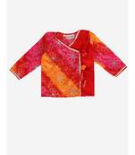 BownBee Pure Cotton Full Sleeve Jamna Set For Boys- Red