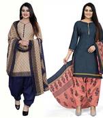 Multicolor floral print blended cotton salwar