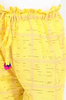 BownBee Printed Harem Set of 2 for Girls- Yellow