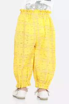BownBee Printed Harem Set of 2 for Girls- Yellow