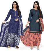 Multicolor floral print blended cotton salwar