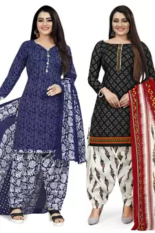 Multicolor floral print blended cotton salwar