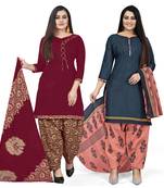 Multicolor floral print blended cotton salwar