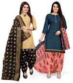 Multicolor floral print blended cotton salwar