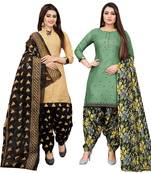 Multicolor floral print blended cotton salwar
