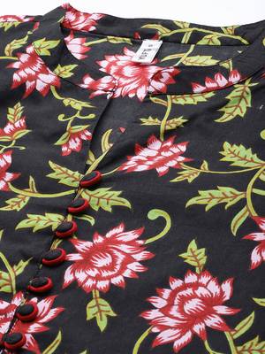 Black printed cotton cotton-tops 4