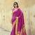 Magenta woven silk saree with blouse