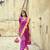 Magenta woven silk saree with blouse