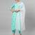Indo Era Blue Embroidered Straight Kurta Palazzo With Dupatta Set