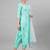 Indo Era Blue Embroidered Straight Kurta Palazzo With Dupatta Set