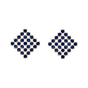 Blue Diamond Shape Pearl Pendant Set 3