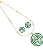 Circular Pearl Pendant Set