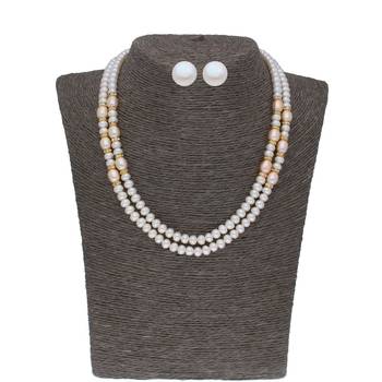 2 Line Oval Pearl Set 1