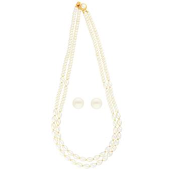 Amazing Pearls Of Two Line Necklace By Sri Jagdamba Pearls 1
