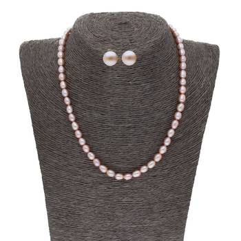 Single Line Oval Pearl Set 1