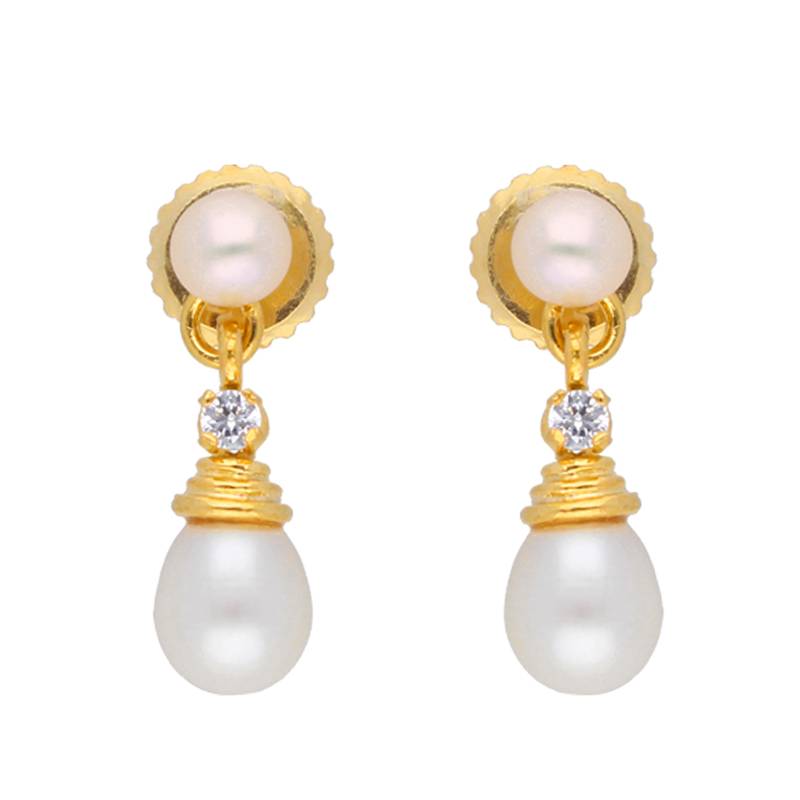 Sri Jagdamba Pearls Button  Drop pearl set