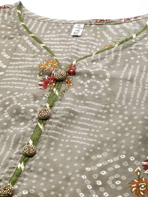 Grey printed silk ethnic-kurtis 4