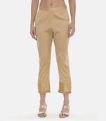 Gold Silk Tappered Pants