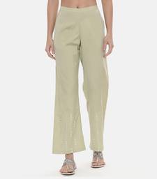 Green Silk Embroidred Pants