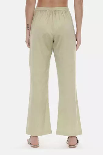Green Silk Embroidred Pants