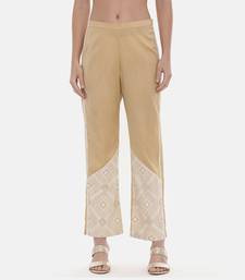 Gold Silk Embroidred Pants