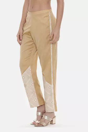 Gold Silk Embroidred Pants