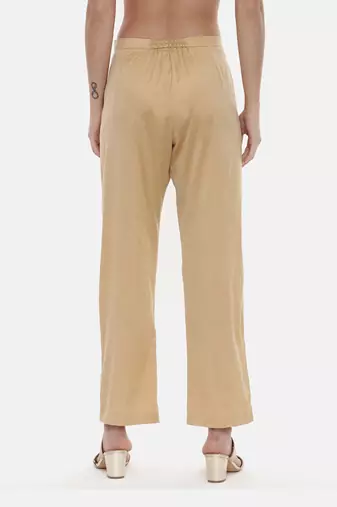 Gold Silk Embroidred Pants