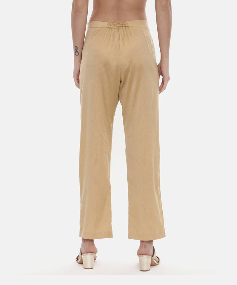 Gold Silk Embroidred Pants